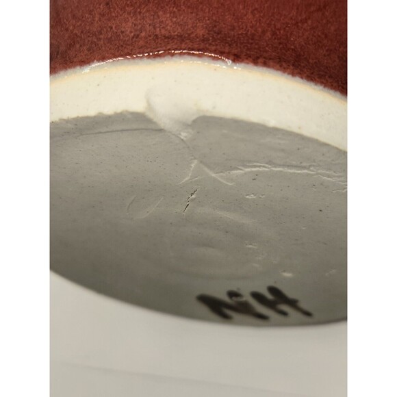 Beautiful Studio Art Pottery Bud Vase with Ox Blood Glaze - Picture 12 of 16